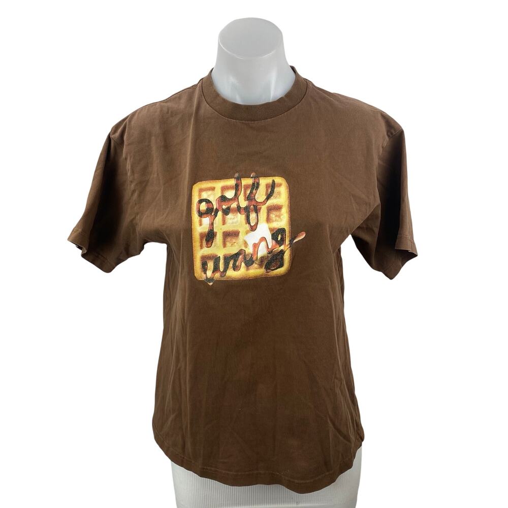 Golf Women's Brown Golf Wang Waffle Graphic Short Sleeve T Shirt Tee Top Size S